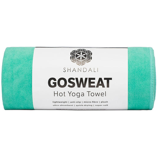 Gosweat Hot Yoga Towel in Teal - Super Absorbent, 100% Microfiber, Suede, Bikram Yoga Towel